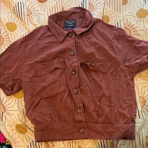 Abercrombie & Fitch utility blouse in lyocell
